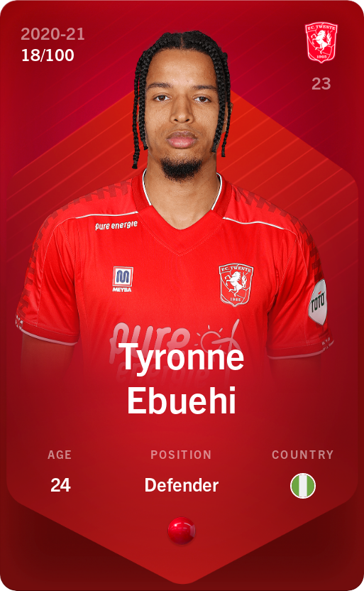 Sorare - Sorare Official - Tyronne Ebuehi 2020-21 • Rare 18/100 - NFT # 88483264087007250443293285948130447170282005114898483419598186681744241930200