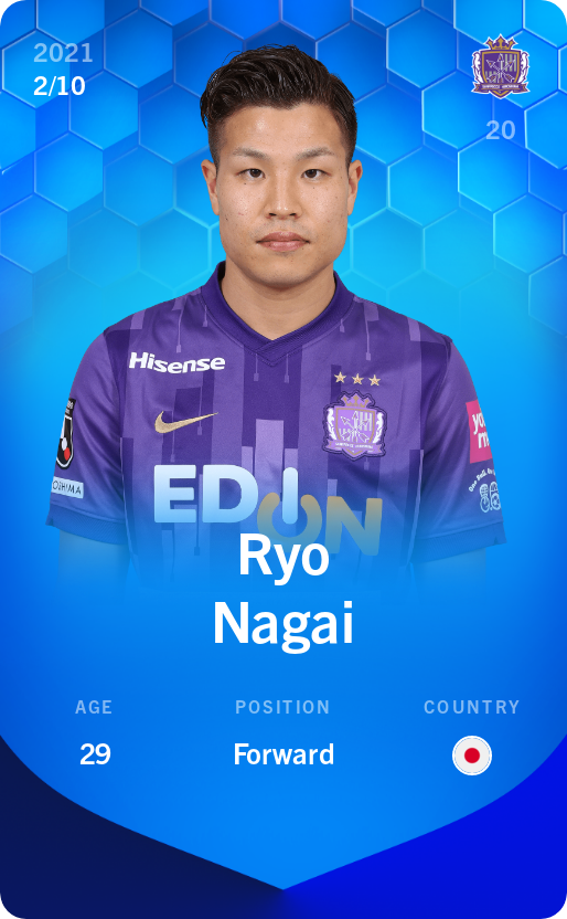 Sorare - Sorare Official - Ryo Nagai 2021-22 • Super Rare 2/10 - NFT # 46363248327981921201517310000559961400657310055869570609162281918812435144268