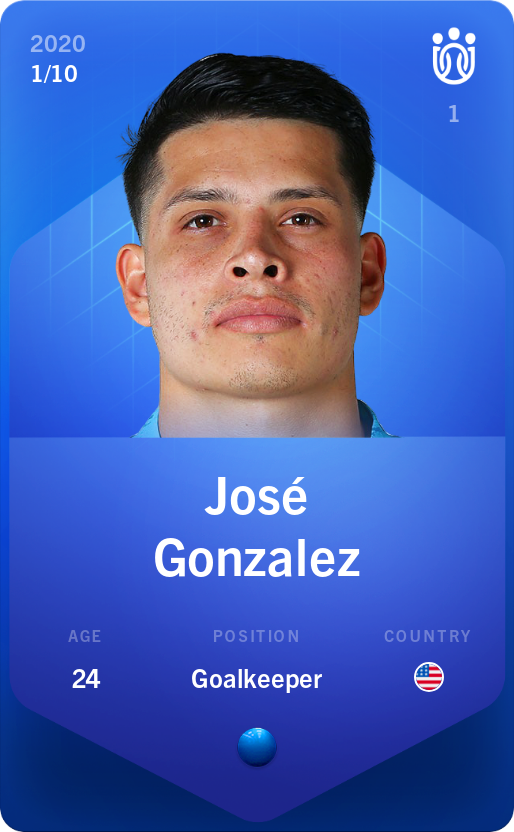 Sorare - Sorare Official - José Gonzalez 2020-21 • Super Rare 1/10 - NFT # 90837478833295147380094159996576935733625336491088604401886169537979945406956