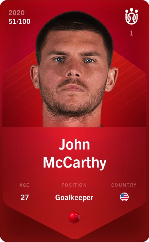 Sorare - Sorare Official - John McCarthy 2020-21 • Rare 51/100 - NFT # 66106273911604880394401887037533499986998223231457622307336008086941912971713