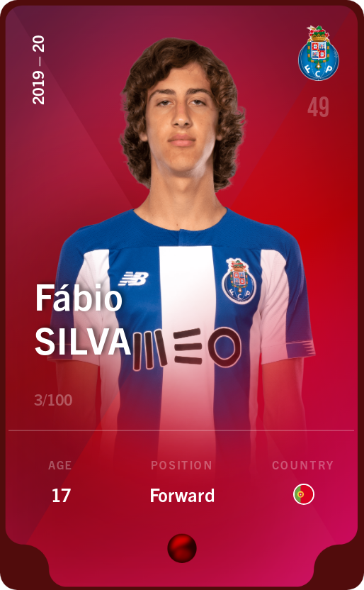 Sorare - Sorare Official - Fábio Silva 2019-20 • Rare 3/100 - NFT # 50129583603317799291132054627576901337238808342267908125294548621466587309710