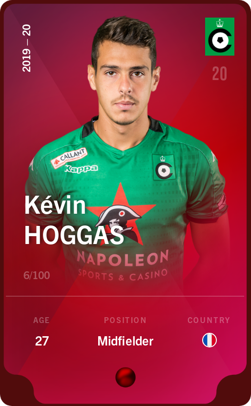 Sorare - Sorare Official - Kévin Hoggas 2019-20 • Rare 6/100 - NFT # 102668885753417136987030442841240491977987719366572386762141293191386276238075