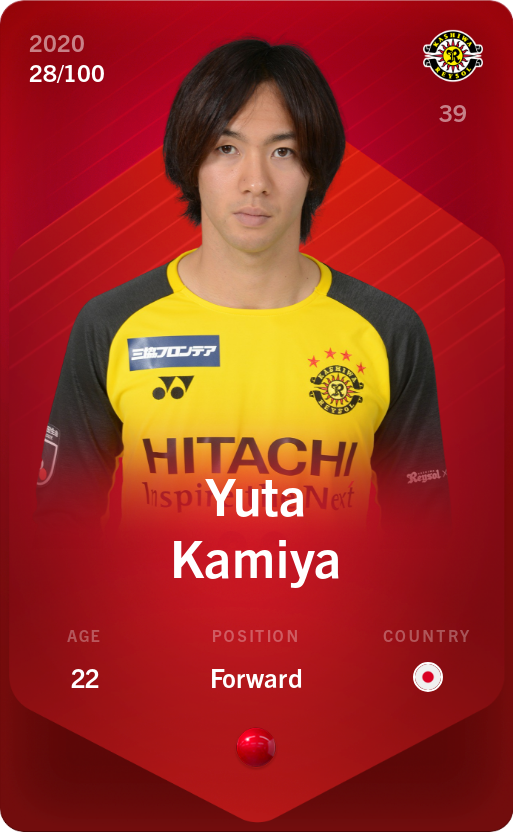Sorare - Sorare Official - Yuta Kamiya 2020-21 • Rare 28/100 - NFT # 95323499908058770391110081821497408089541935927094121009117782014491935142852