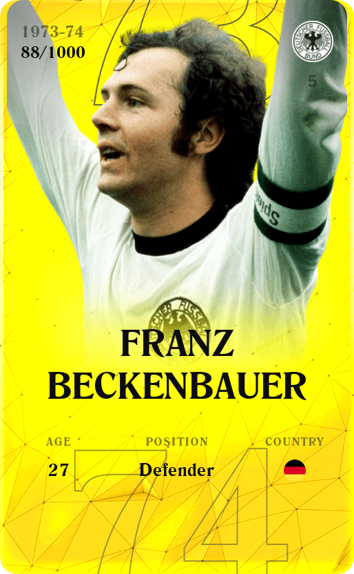 Franz Beckenbauer 1973-74 • Limited 88/1000
