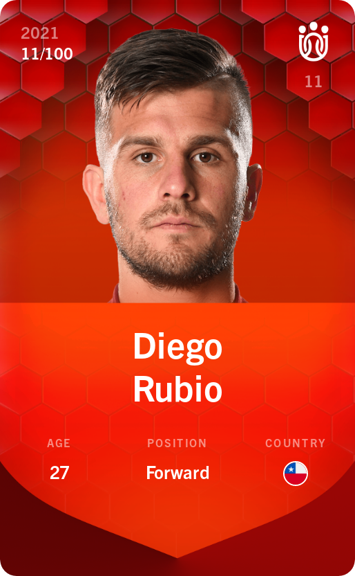 Sorare - Sorare Official - Diego Rubio 2021-22 • Rare 11/100 - NFT # 4411342121842902886522147341210494697025426872466729191552155620745234509755