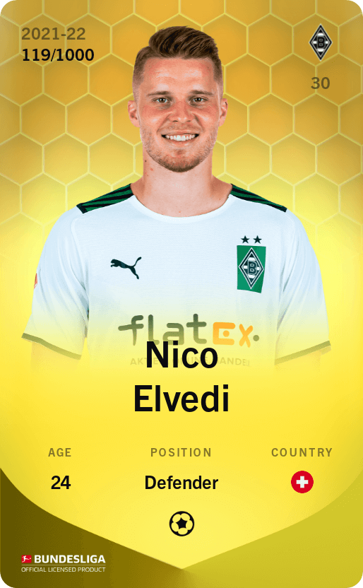 Nico Elvedi 2021-22 • Limited 119/1000
