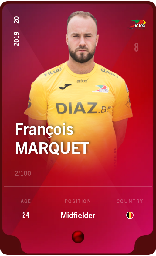 Sorare - Sorare Official - François Marquet 2019-20 • Rare 2/100 - NFT # 74995444571116940419054225463603695586123496185825409404876164127244459068837