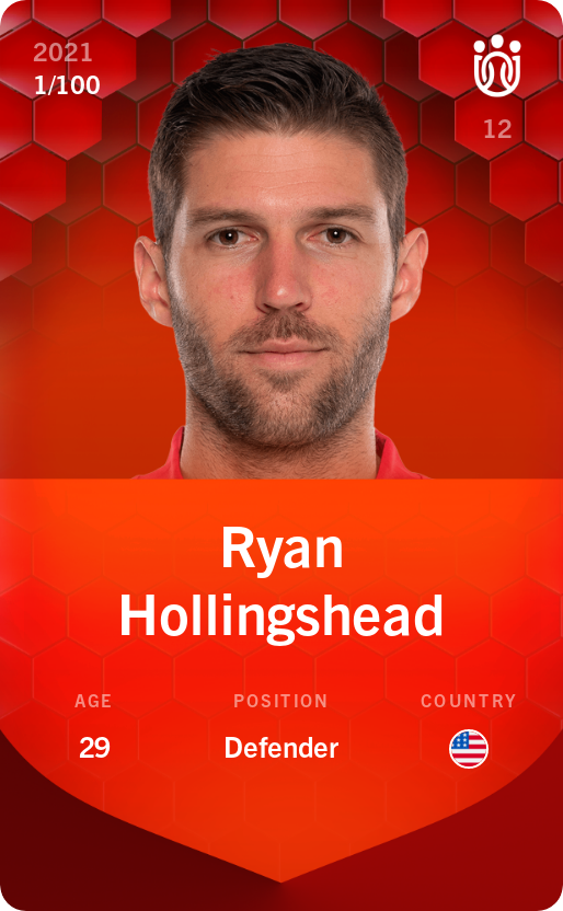 Sorare - Sorare Official - Ryan Hollingshead 2021-22 • Rare 1/100 - NFT # 93704877675051978147965146921071133637222492272368132511905122684411739363986