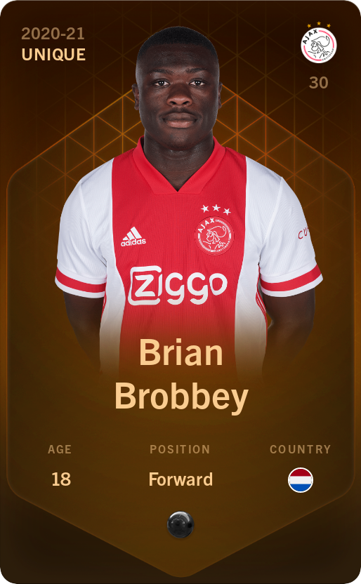 Sorare - Sorare Official - Brian Brobbey 2020-21 • Unique - NFT # 53663819333027591236596834316189423605992331169850693419405203806563253201087