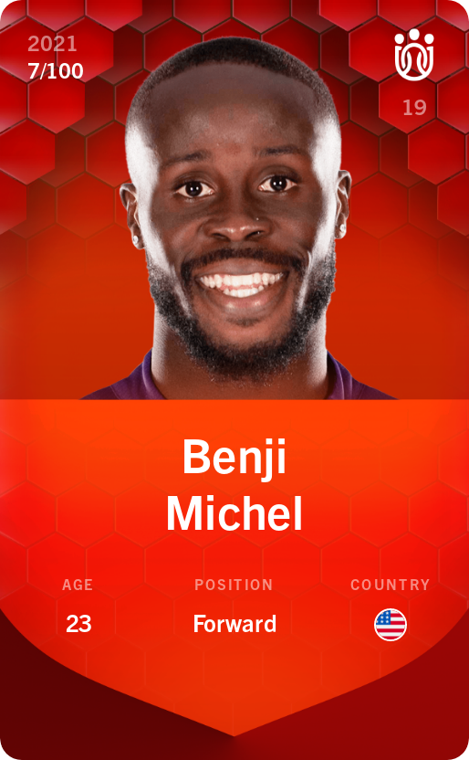 Sorare - Sorare Official - Benji Michel 2021-22 • Rare 7/100 - NFT # 83897002352077861990574382248849888683160326854171437450102706572797923523071