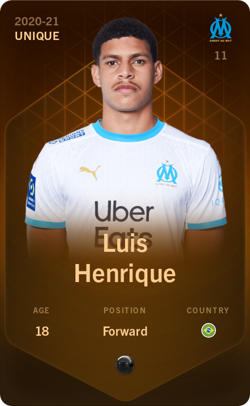 Sorare - Sorare Official - Luis Henrique 2020-21 • Unique - NFT # 240569025061714614649902209989628703526488096171347300414464437839158335910