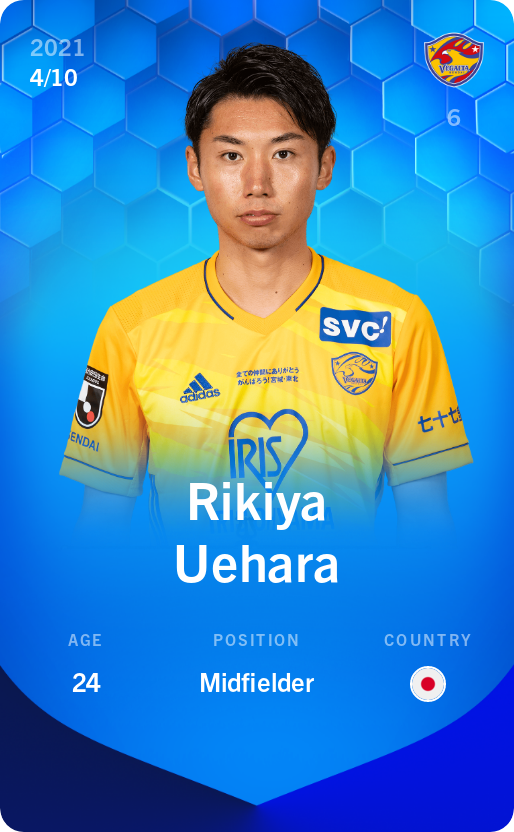 Sorare - Sorare Official - Rikiya Uehara 2021-22 • Super Rare 4/10 - NFT # 52921023338871144807897008591287691565519253205642510263551204028693579027164