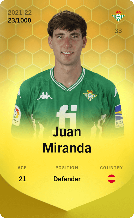 Juan Miranda 2021-22 • Limited 23/1000