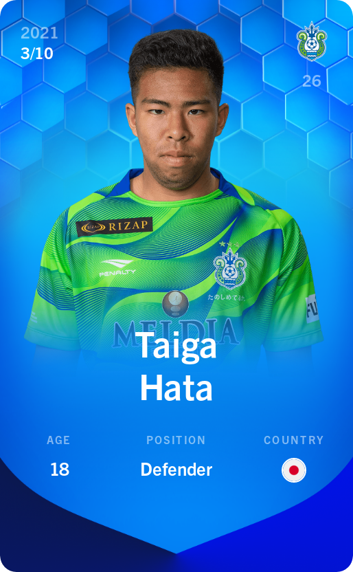Sorare - Sorare Official - Taiga Hata 2021-22 • Super Rare 3/10 - NFT # 111279156734765183441925160351419899133131180195848078210745348868634333967722