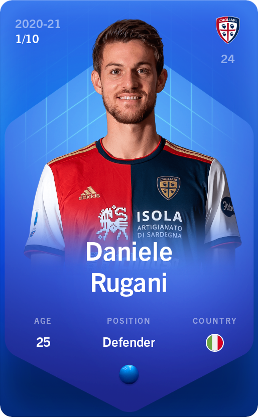 Sorare - Sorare Official - Daniele Rugani 2020-21 • Super Rare 1/10 - NFT # 901412950684796672177846968283992690709565280145408709990655055254204374291