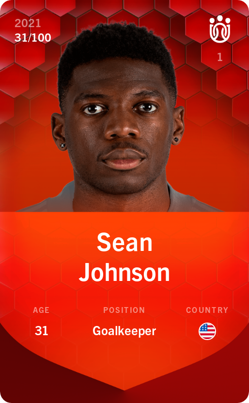 Sorare - Sorare Official - Sean Johnson 2021-22 • Rare 31/100 - NFT # 4123787096568220932231309805379459724758374368470391624251351387342724277309
