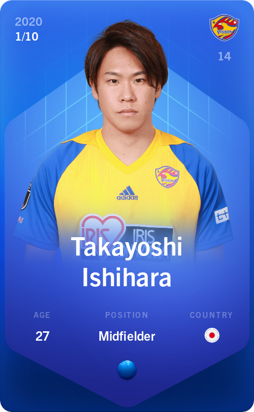 Sorare - Sorare Official - Takayoshi Ishihara 2020-21 • Super Rare 1/10 - NFT # 47164414025513909192973660158397178186600628951052766658478662470025797330294