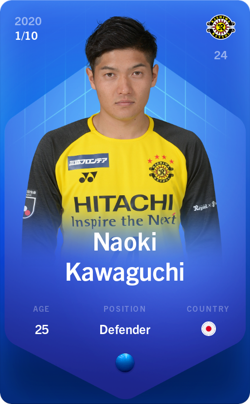 Sorare - Sorare Official - Naoki Kawaguchi 2020-21 • Super Rare 1/10 - NFT # 38144709519952782954624355080627946575825569485570043109680279672271153475451