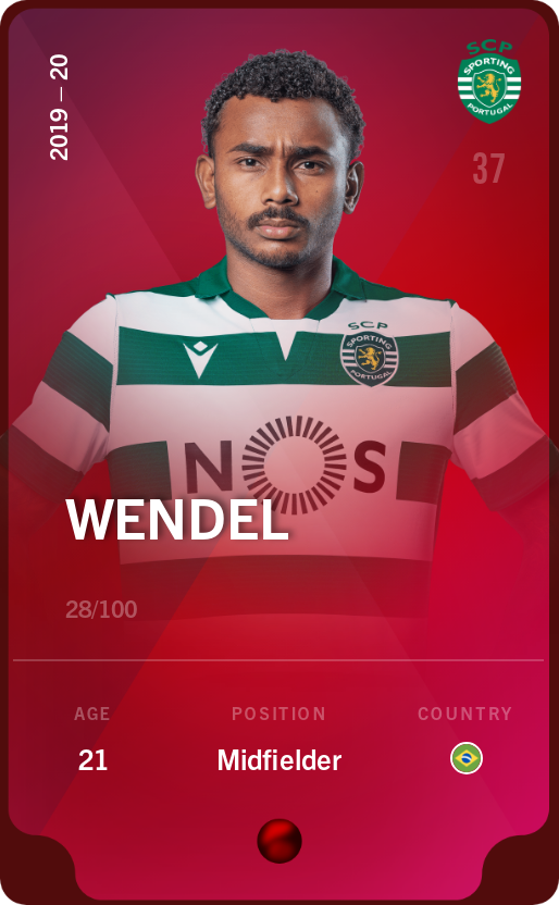 Sorare - Sorare Official - Wendel 2019-20 • Rare 28/100 - NFT # 79896736270820714832837363663712550592419749336049179427838366562416519638588