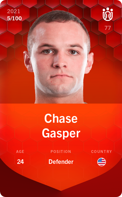 Sorare - Sorare Official - Chase Gasper 2021-22 • Rare 5/100 - NFT # 82531206396675172311073318283096233073326691059512897986695948472338641246119