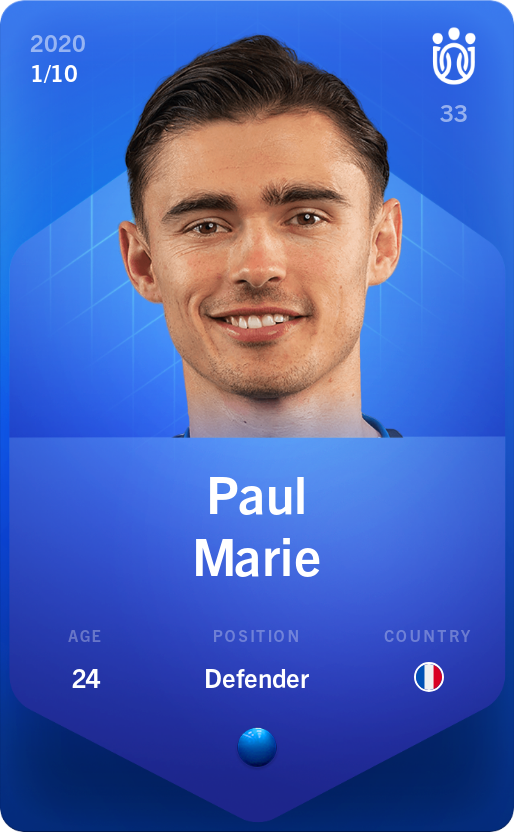 Sorare - Sorare Official - Paul Marie 2020-21 • Super Rare 1/10 - NFT # 101192262242885242587192417098179036555590412150180848551149827785141112923461