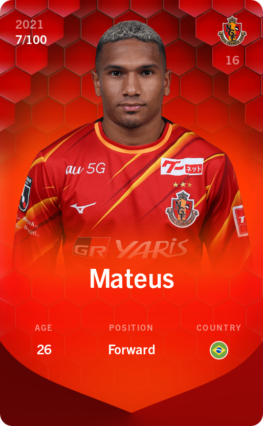 Sorare - Sorare Official - Mateus 2021-22 • Rare 7/100 - NFT # 108431478007644067796767587082809769215319307512924405246755910884978966358476