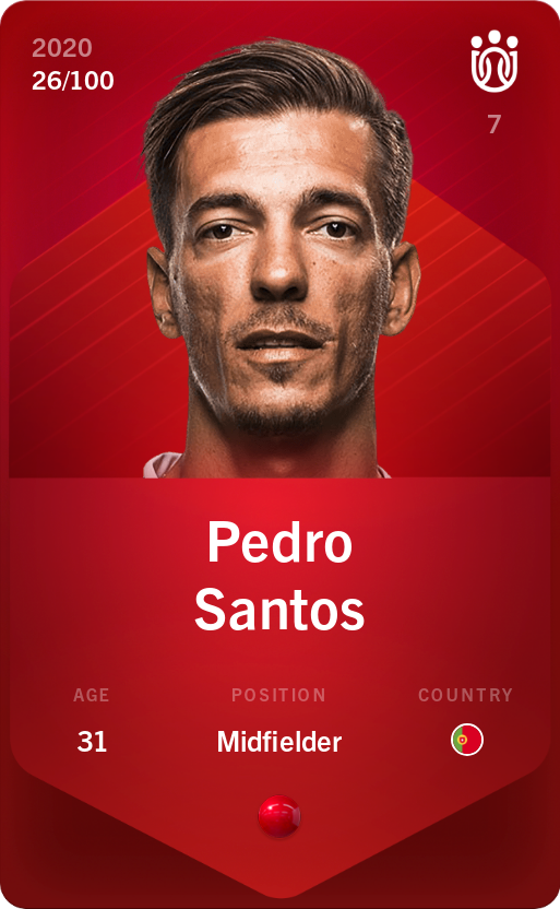 Sorare - Sorare Official - Pedro Santos 2020-21 • Rare 26/100 - NFT # 14380930406359868484271954369577417405171405571311732009706892364488973634092