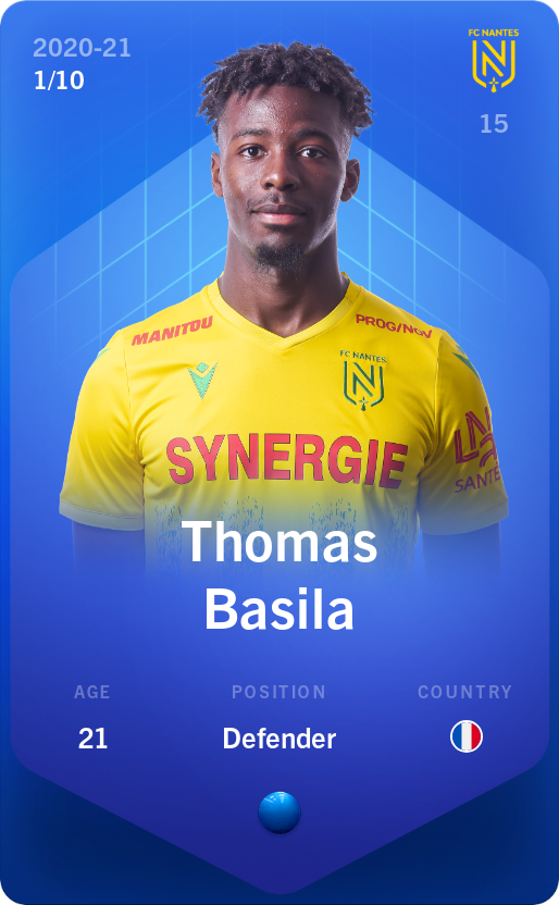 Sorare - Sorare Official - Thomas Basila 2020-21 • Super Rare 1/10 - NFT # 14411316129176192002964532448416390464915927659498687303549529374118603066374