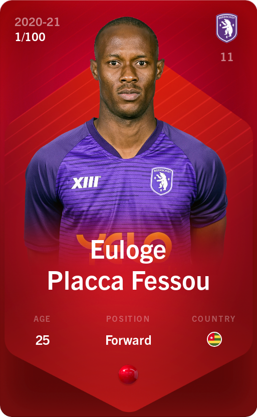 Sorare - Sorare Official - Euloge Placca Fessou 2020-21 • Rare 1/100 - NFT # 70026249050936047132345267762248149559998188378485078901907280707831138026581