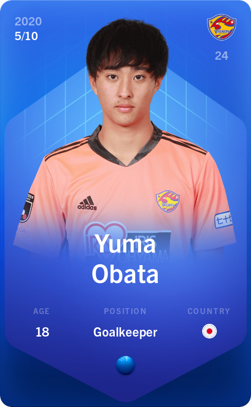 Sorare - Sorare Official - Yuma Obata 2020-21 • Super Rare 5/10 - NFT # 41015411645287680598145898461059036400151450717881021910957382339733909007100