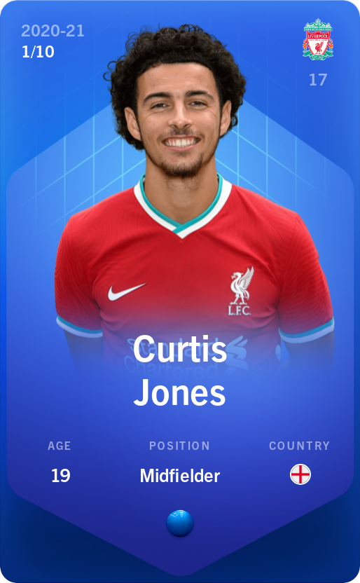 Sorare - Sorare Official - Curtis Jones 2020-21 • Super Rare 1/10 - NFT # 100514665267201067555292484553215160451440248416802808134309005621526256875110