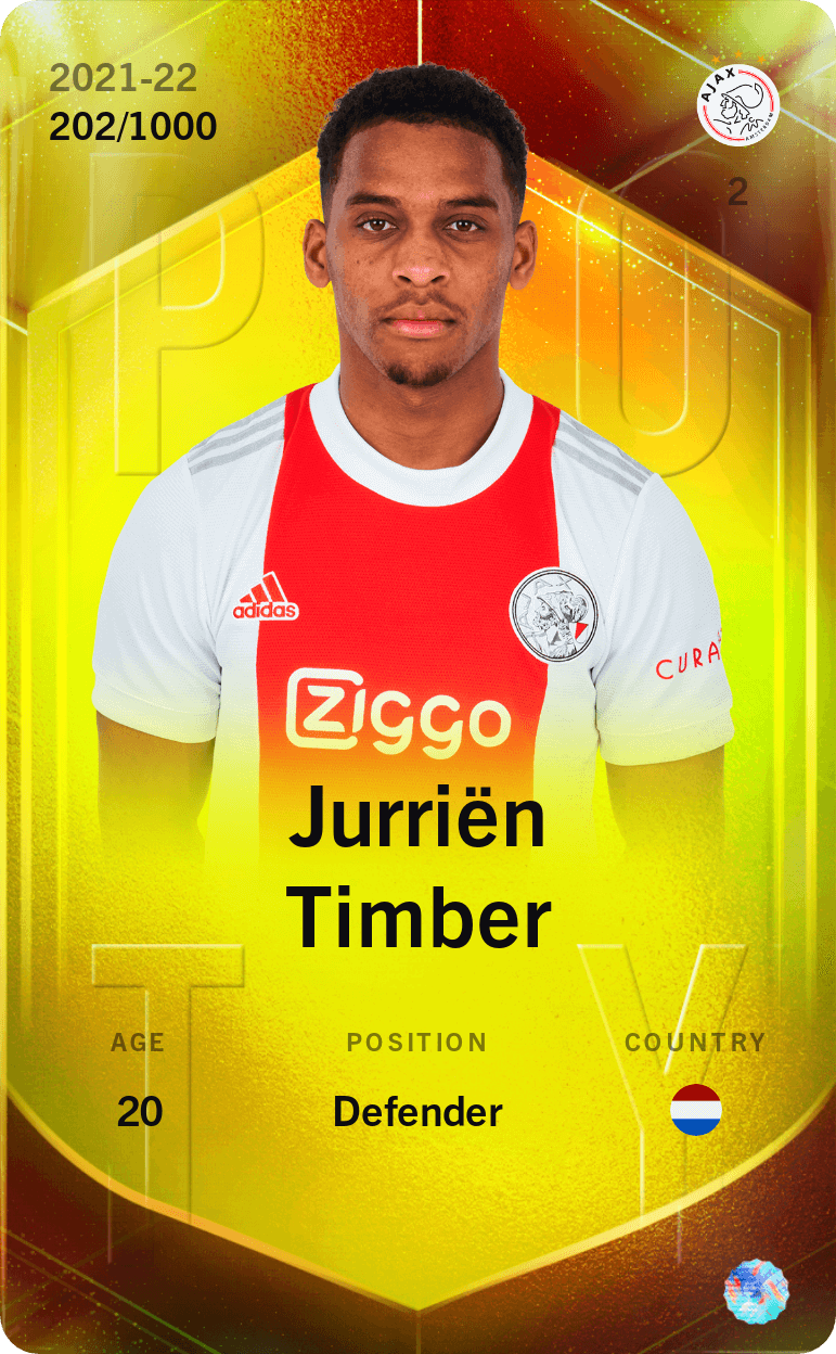 Jurriën Timber 2021-22 • Limited 202/1000