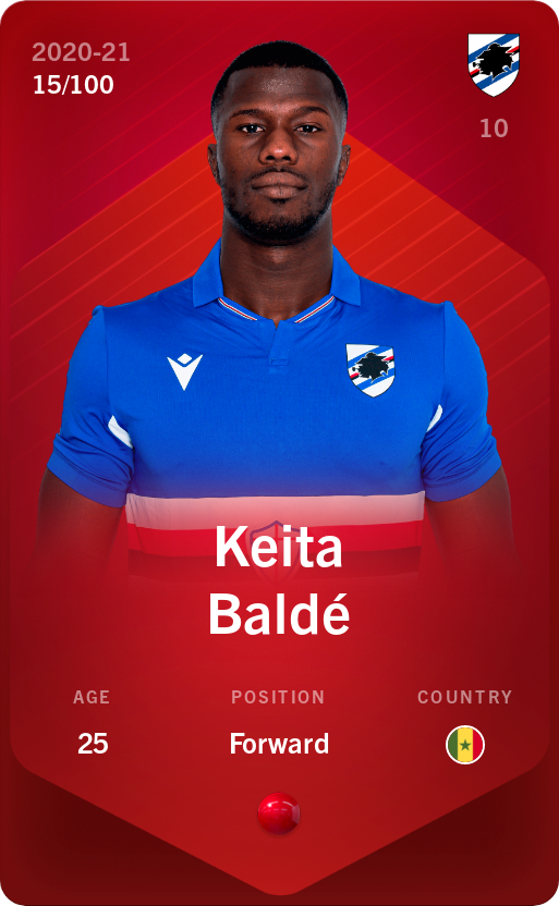 Sorare - Sorare Official - Keita Baldé 2020-21 • Rare 15/100 - NFT # 17875507056242197802387250840560998920931147929212347786501771582640724245238