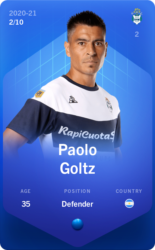 Sorare - Sorare Official - Paolo Goltz 2020-21 • Super Rare 2/10 - NFT # 60170847802465759065286423199123530790544294374520409561513511131827401162129