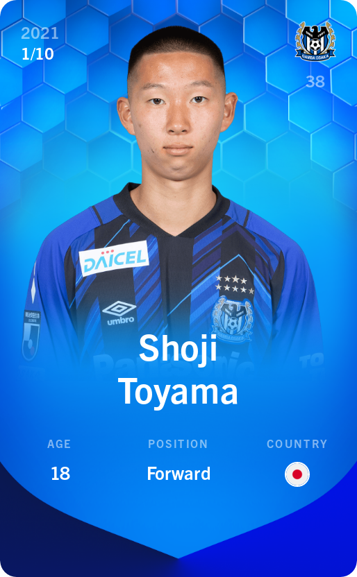 Sorare - Sorare Official - Shoji Toyama 2021-22 • Super Rare 1/10 - NFT # 75319813021745517265009387037439687621977592667626200198300747086169094075996