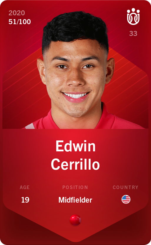 Sorare - Sorare Official - Edwin Cerrillo 2020-21 • Rare 51/100 - NFT # 15314772699907835862262893633859511689723670191286449547466442974311049530193