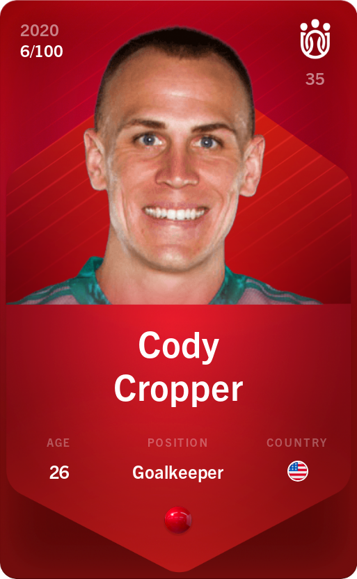 Sorare - Sorare Official - Cody Cropper 2020-21 • Rare 6/100 - NFT # 62757317506880323163220079847796752309867329868134362752997394502772815456525