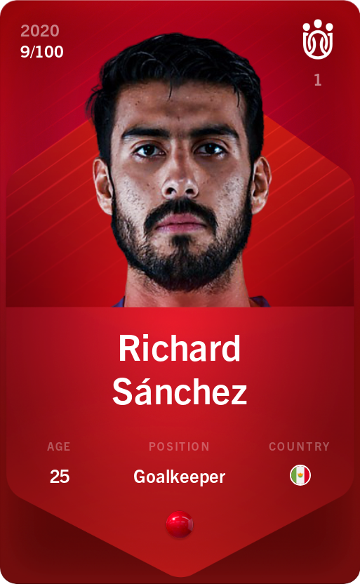 Sorare - Sorare Official - Richard Sánchez 2020-21 • Rare 9/100 - NFT # 10772745457563502365084513814780719587481000358183792928256470154865509903864