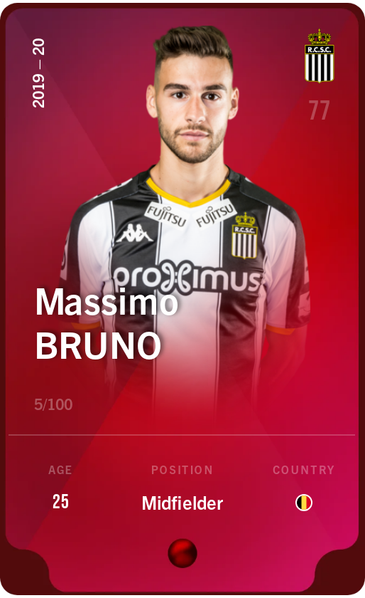 Sorare - Sorare Official - Massimo Bruno 2019-20 • Rare 5/100 - NFT # 55940900901945719168828503589662251294556021933514059816103325601937829548155