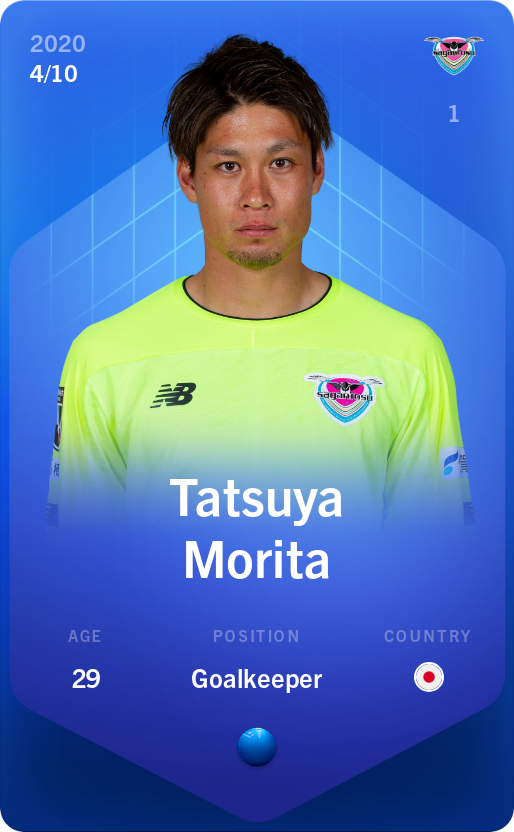 Sorare - Sorare Official - Tatsuya Morita 2020-21 • Super Rare 4/10 - NFT # 84870750154698806914687901145640400826941704907004966006982844728855312644347