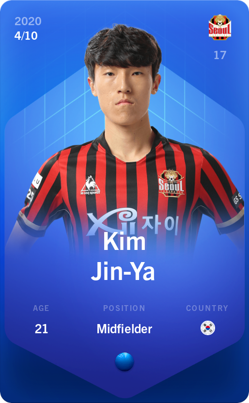 Sorare - Sorare Official - Kim Jin-Ya 2020-21 • Super Rare 4/10 - NFT # 26038093750079584290012971133679895453100321370644736299751764972537251361679