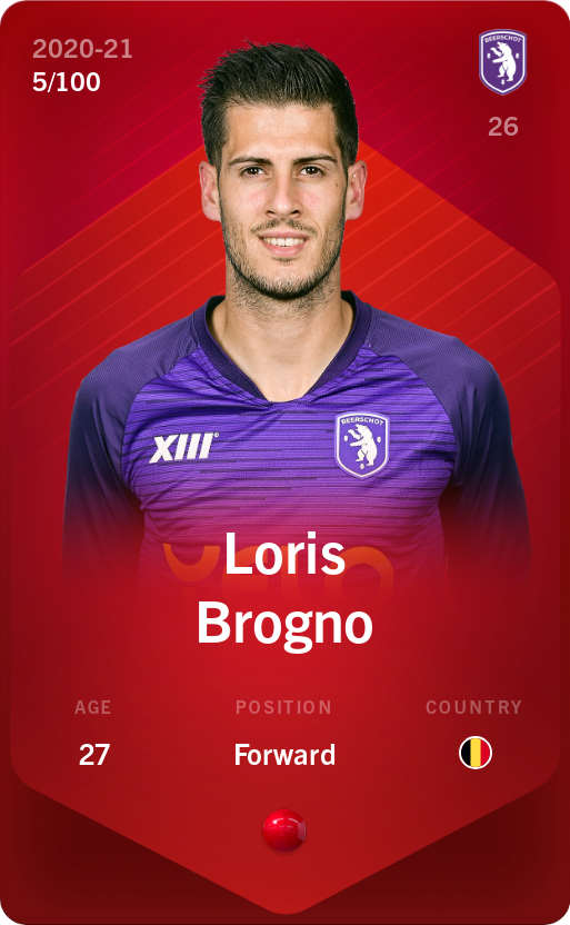 Sorare - Sorare Official - Loris Brogno 2020-21 • Rare 5/100 - NFT # 59059189772505073604087355280891374124364091541836950042666944186302528125515