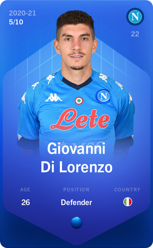 Sorare - Sorare Official - Giovanni Di Lorenzo 2020-21 • Super Rare 5/10 - NFT # 33203021147789174152055864635556394787623271608127718045376156876591168589896