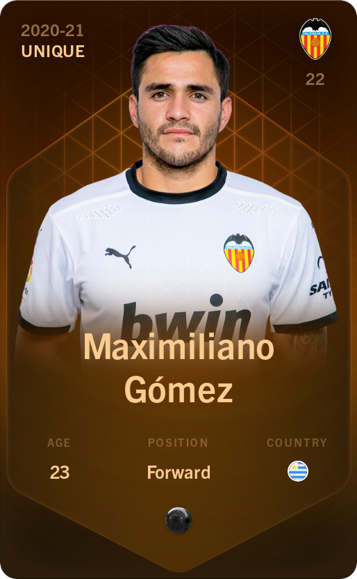 Sorare - Sorare Official - Maximiliano Gómez 2020-21 • Unique - NFT # 98498295093549123936135684163959521217641378899565508181102700940172837776319