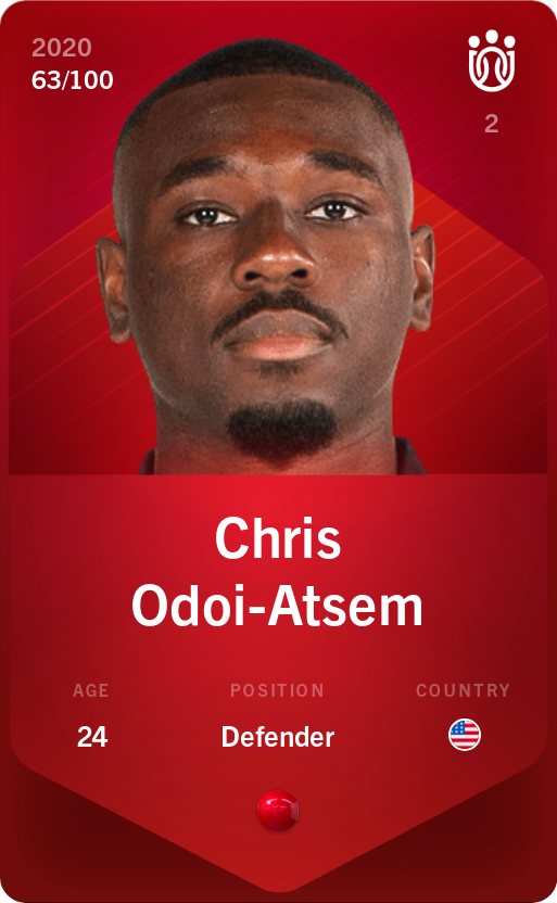 Sorare - Sorare Official - Chris Odoi-Atsem 2020-21 • Rare 63/100 - NFT # 28554117348386309210148613602684413811957194909585032829957296164264119482503