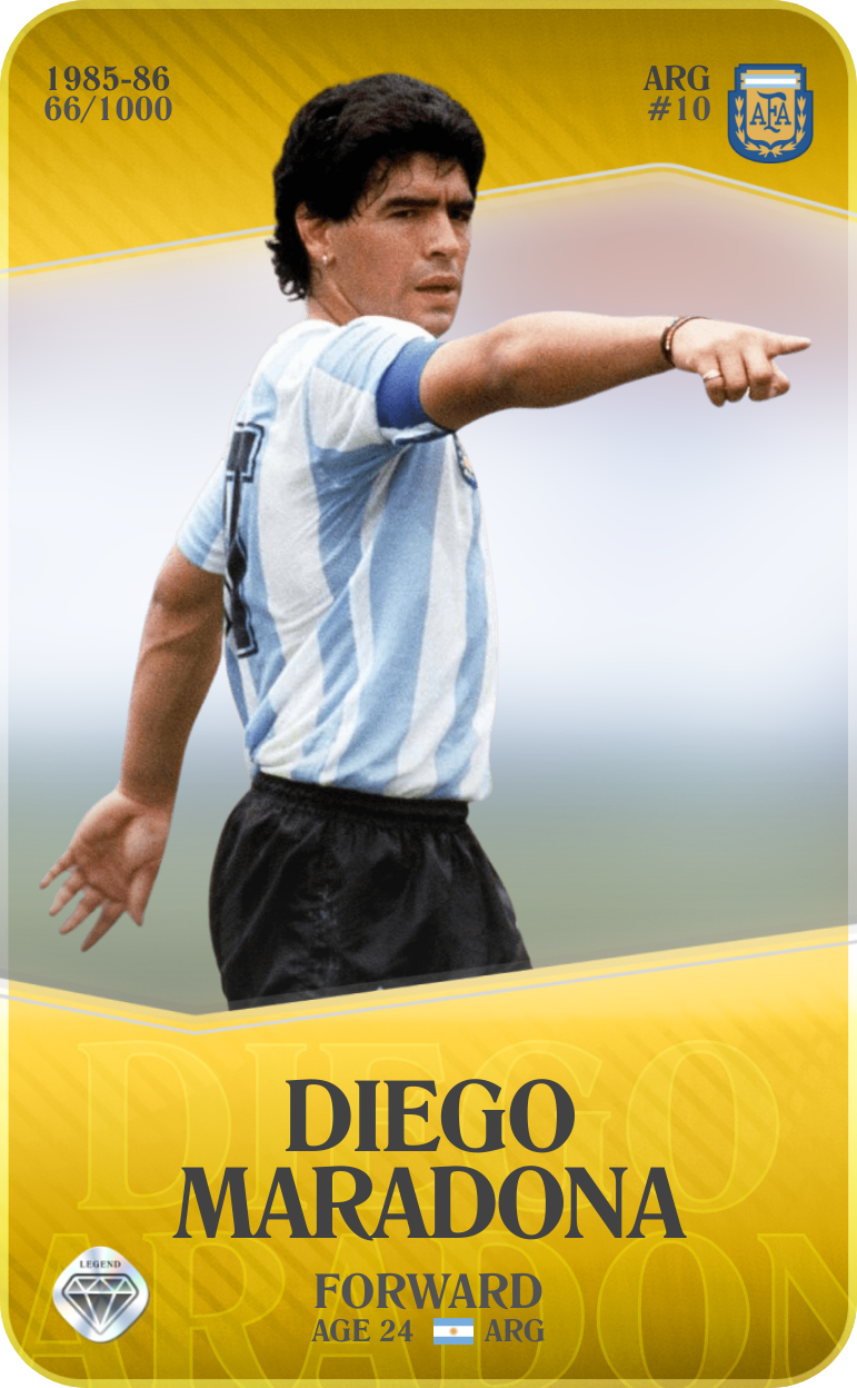 Diego Maradona 1985-86 • Limited 66/1000