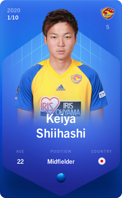 Sorare - Sorare Official - Keiya Shiihashi 2020-21 • Super Rare 1/10 - NFT # 101174757197995486344840423347918430517941156183672684126267385232431687037461