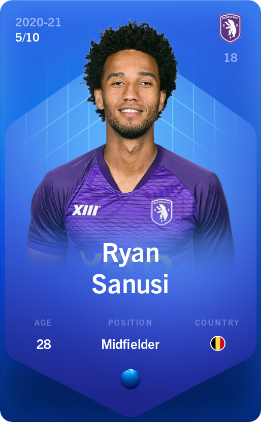 Sorare - Sorare Official - Ryan Sanusi 2020-21 • Super Rare 5/10 - NFT # 53504821497026029603856435623405353710103921991772672338324177533007078618759