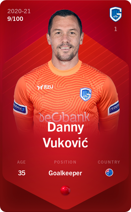 Sorare - Sorare Official - Danny Vuković 2020-21 • Rare 9/100 - NFT # 86237704939496557745415243933819348190196419400216600642060250895287068452071