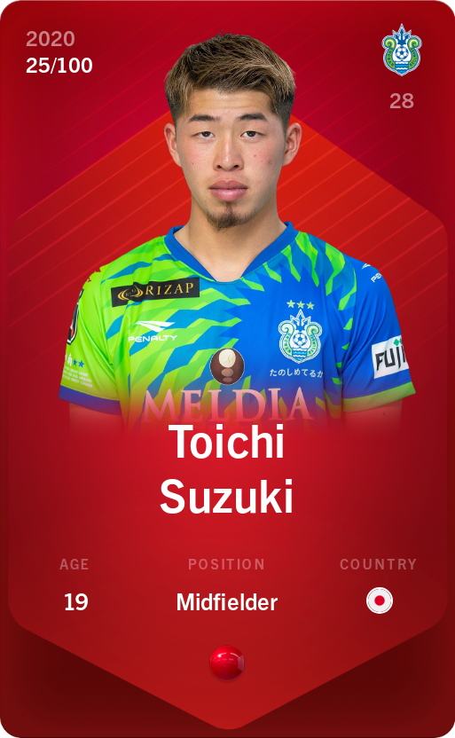 Sorare - Sorare Official - Toichi Suzuki 2020-21 • Rare 25/100 - NFT # 47289619102659040596741118468738578446915821928311860763186345219392282077729